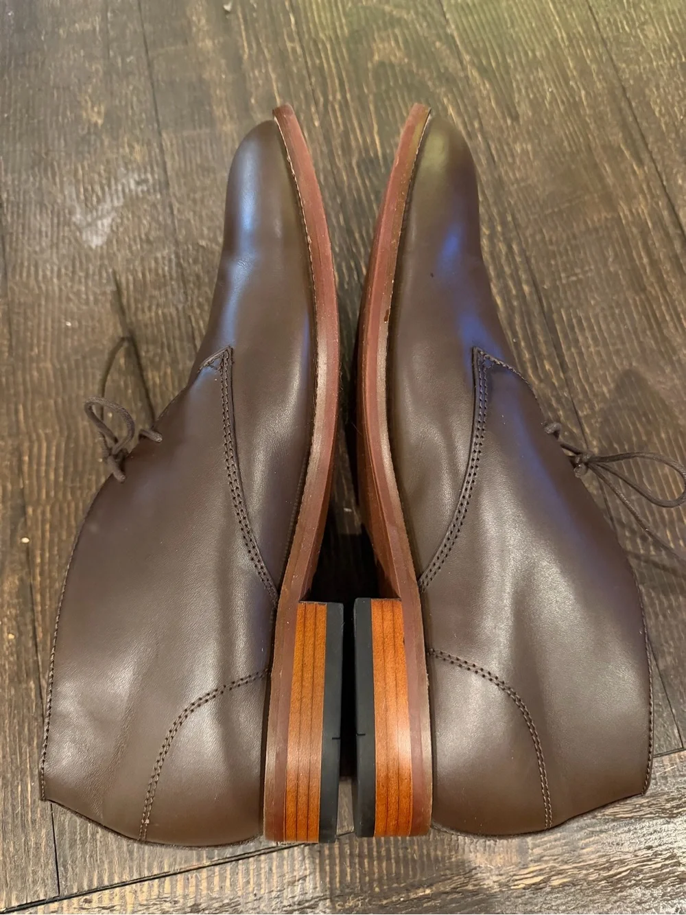 Banana Republic Leather Chukka Ankle Boots Men’s Size 12 Espresso Brown $150msrp